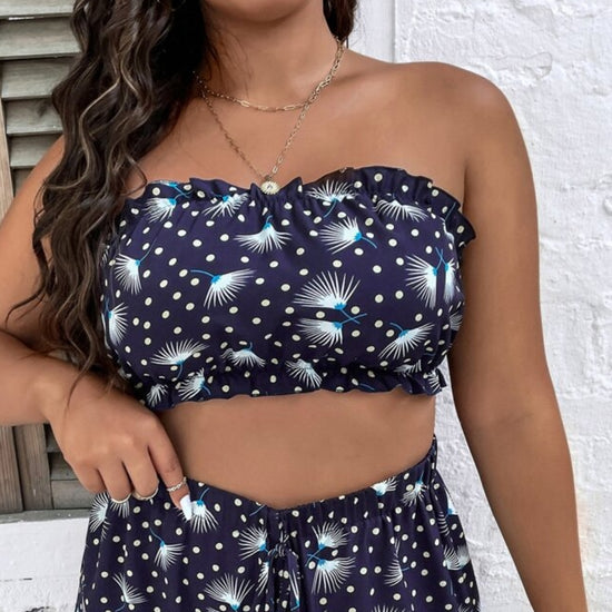 Plus printed Tube Top K206