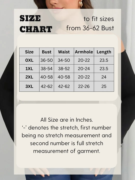 Pluswear Premium Asymmetric Shoulder Ribbed Top (Black)