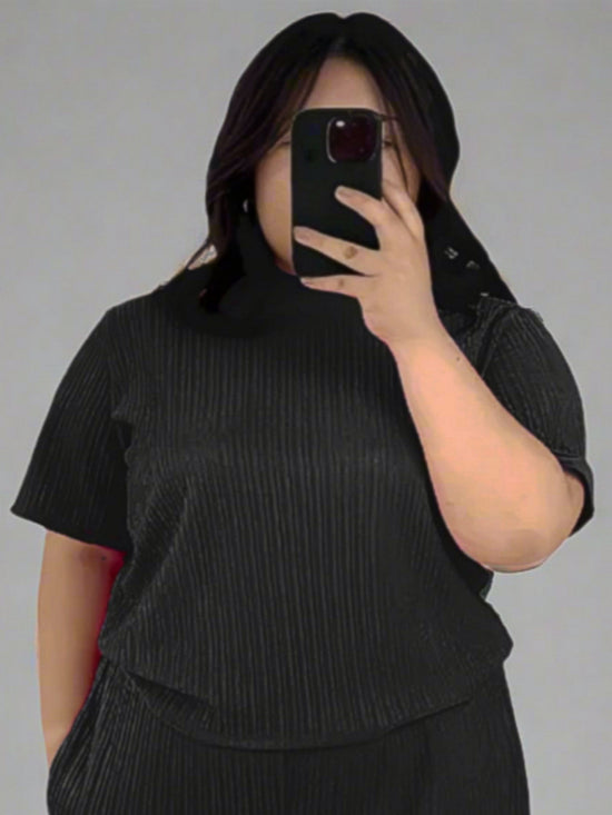 Pluswear Premium Ribbed Tee (Black)