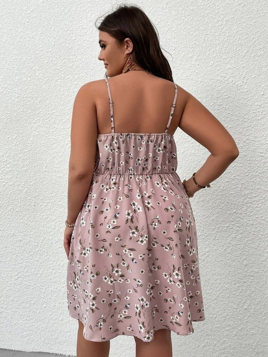 Plus Floral Cami Dress D544