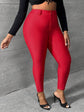 Plus High Waist Skinny jeans(Fiery Red) J10