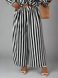 Plus Striped Wide Leg Pants T508