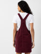 Plus Suspender Strap Corduroy Pinafore Dress Without Tee D2046