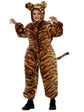 Plus zebra Print Fur Zip Front Hooded Onesie With Tail Attached