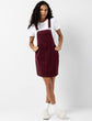 Plus Suspender Strap Corduroy Pinafore Dress Without Tee D2046