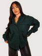 Pluswear Oversized Utility Shirt (Dark Green)