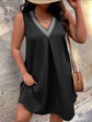Plus Contrast Tape Tunic Dress D280