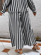 Plus Striped Wide Leg Pants T508