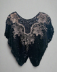 Plus Sequin Embellished Butterfly Cape Top D4000