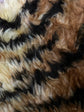 Plus zebra Print Fur Zip Front Hooded Onesie With Tail Attached