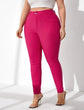 Plus High Waist Skinny Jeans(Hot Pink)J26