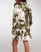 Plus Tie Dye Ruffle Hem Tee Dress D3312