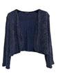 Plus Glitter Open Front Crop Shrug T2378