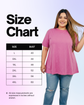 Pluswear Everyday Drop Shoulder A-Line Cotton Tshirt (Light Pink)