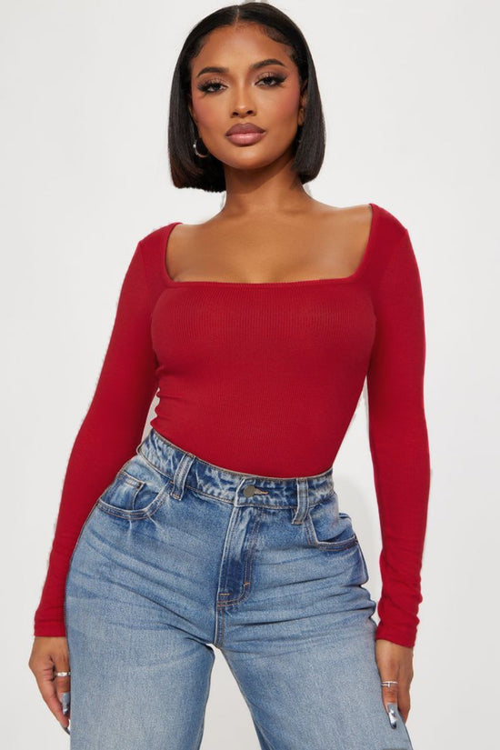 Plus Square Neck Ribbed Top