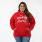 Pluswear Kaleshi Aurat Printed Oversized Pocket Fleece Hoodie (Red)