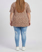 Pluswear Everyday Drop Shoulder Leopard Print A-Line Tshirt