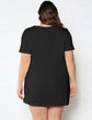 Plus Solid Drop Shoulder Tee Dress D3166