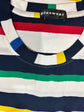 Pluswear Everyday Drop Shoulder A-Line Striped Cotton Tshirt (Multi Color)