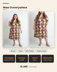 Pluswear Everyday Drop Shoulder Abstract Print Pocket A-Line Tshirt Dress
