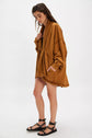 Plus Drawstring Waist Pocket Sweatshirt