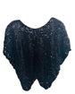 Plus Sequin Embellished Butterfly Cape Top D4000