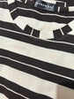 Pluswear Everyday Drop Shoulder A-Line Striped Cotton Tshirt (Brown-White)