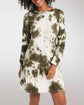 Plus Tie Dye Ruffle Hem Tee Dress D3312