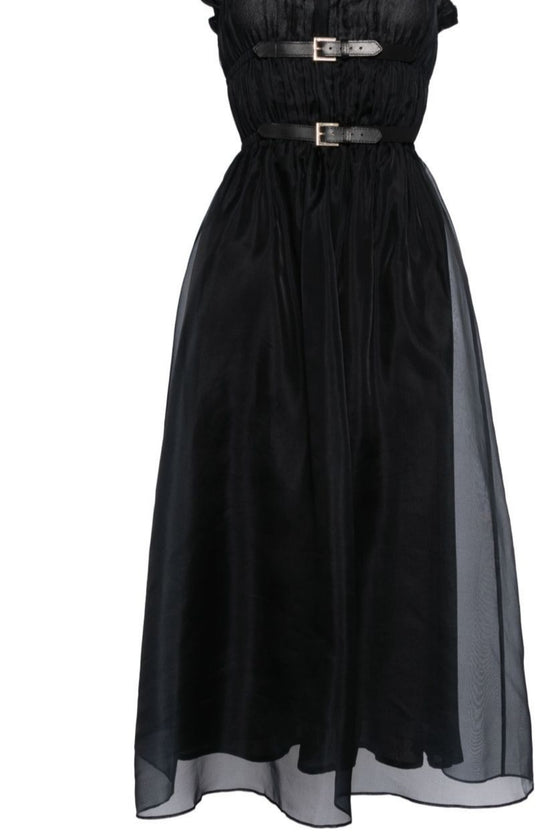 Plus Buckle Detail Silk Cami Dress