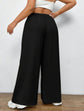 Pluswear Everyday Slip On Pocket Wide Leg High Waisted Pants (Black)