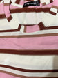 Pluswear Everyday Drop Shoulder A-Line Striped Cotton Tshirt (Pink-Brown)
