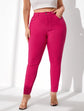 Plus High Waist Skinny Jeans(Hot Pink)J26