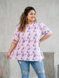 Pluswear Everyday Drop Shoulder Tie Dye A-Line Tshirt (Purple Mix)