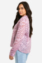Plus Texture Details Sheer Shirt D4015