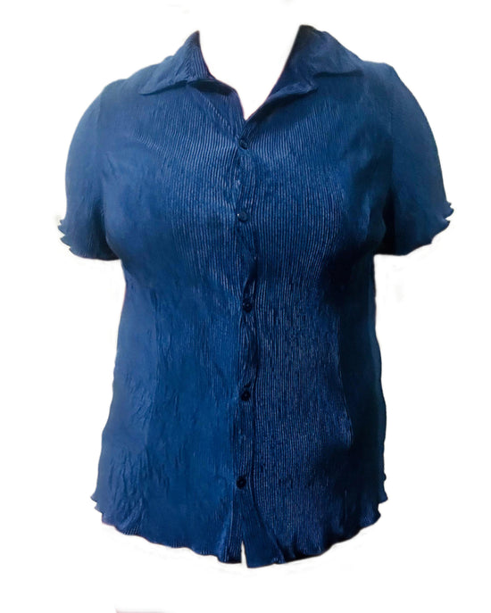 Plus Plisse Wrinkled Shirt D4017