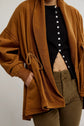 Plus Drawstring Waist Pocket Sweatshirt