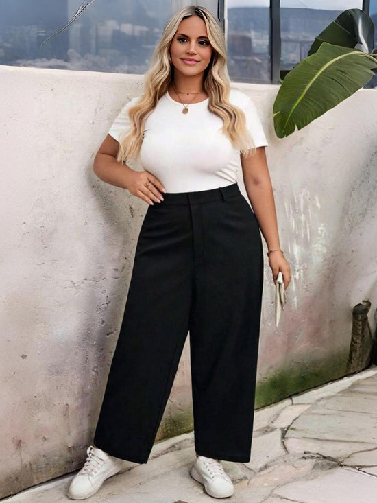 Pluswear Premium Straight Leg High Waisted Pants