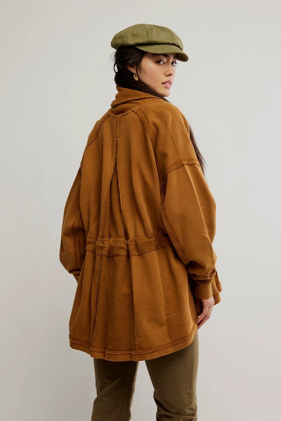 Plus Drawstring Waist Pocket Sweatshirt