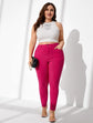 Plus High Waist Skinny Jeans(Hot Pink)J26