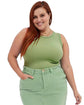 Pluswear Premium Regular Ribbed Tank Top ( Mint Green )