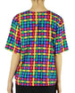 Plus Colorful Print Side Slit Blouse T2380