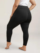 Pluswear Premium Textured Wide Waistband Pocket Leggings (Black)