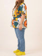 Pluswear Everyday Drop Shoulder Abstract Print A-Line Tshirt