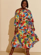 Plus Colorblock Off Shoulder Maxi Dress Without Belt D3308